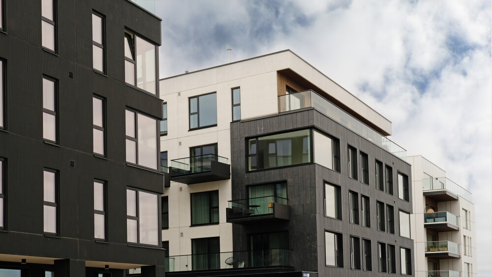 Modern apartment buildings showing how to get the best deal on an apartment.