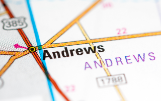 The city of Andrews, Texas, on the map – Andrews, cheap car insurance in Texas