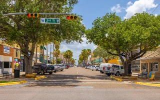 The old business district on Jackson Avenue, Harlingen, Texas – Harlingen, cheap car insurance in Texas