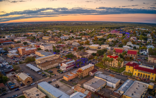 Aerial View of the popular Border Towns of Eagle Pass, Texas and Piedras Negras, Coahuila at Sunset – Eagle Pass, cheap car insurance in Texas