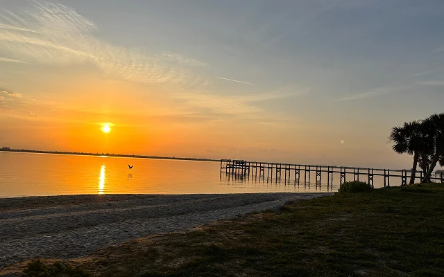 Sunrise in Palm Bay Florida over Indian River – Palm Bay, cheap car insurance in Florida