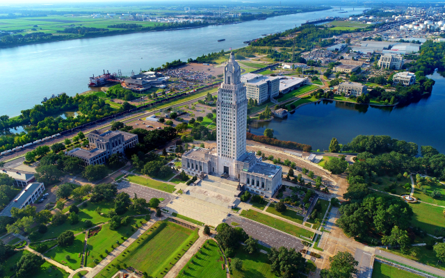 Baton Rouge Louisiana State Capitol Art Deco Building 09.15.2025. Cheap car insurance in LA.